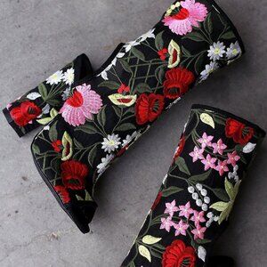 LILIANA " FLORAL FLATTERY " Mesh Embroidery Sling Back